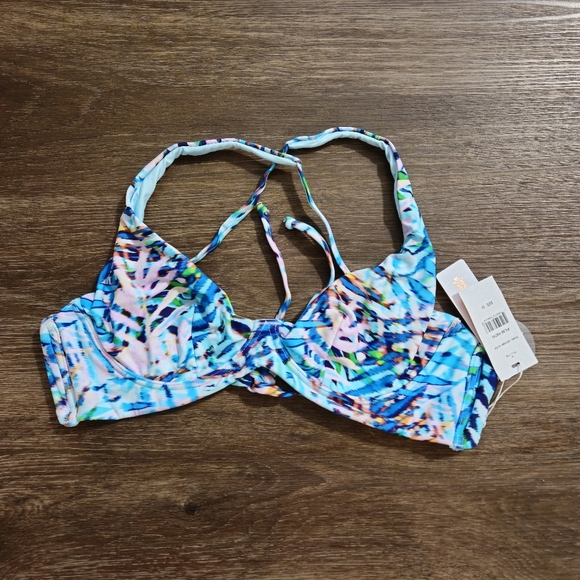 PilyQ Blue Bikini Swimsuit Set NWT sz M - Picture 9 of 13